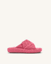Lilah Woven Platform Sandal - Rose Red