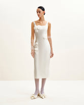 Garden Grace Sheath Dress - White