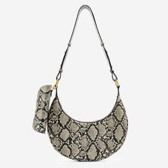 Quinn Glasses Case - Natural Snake Embossed