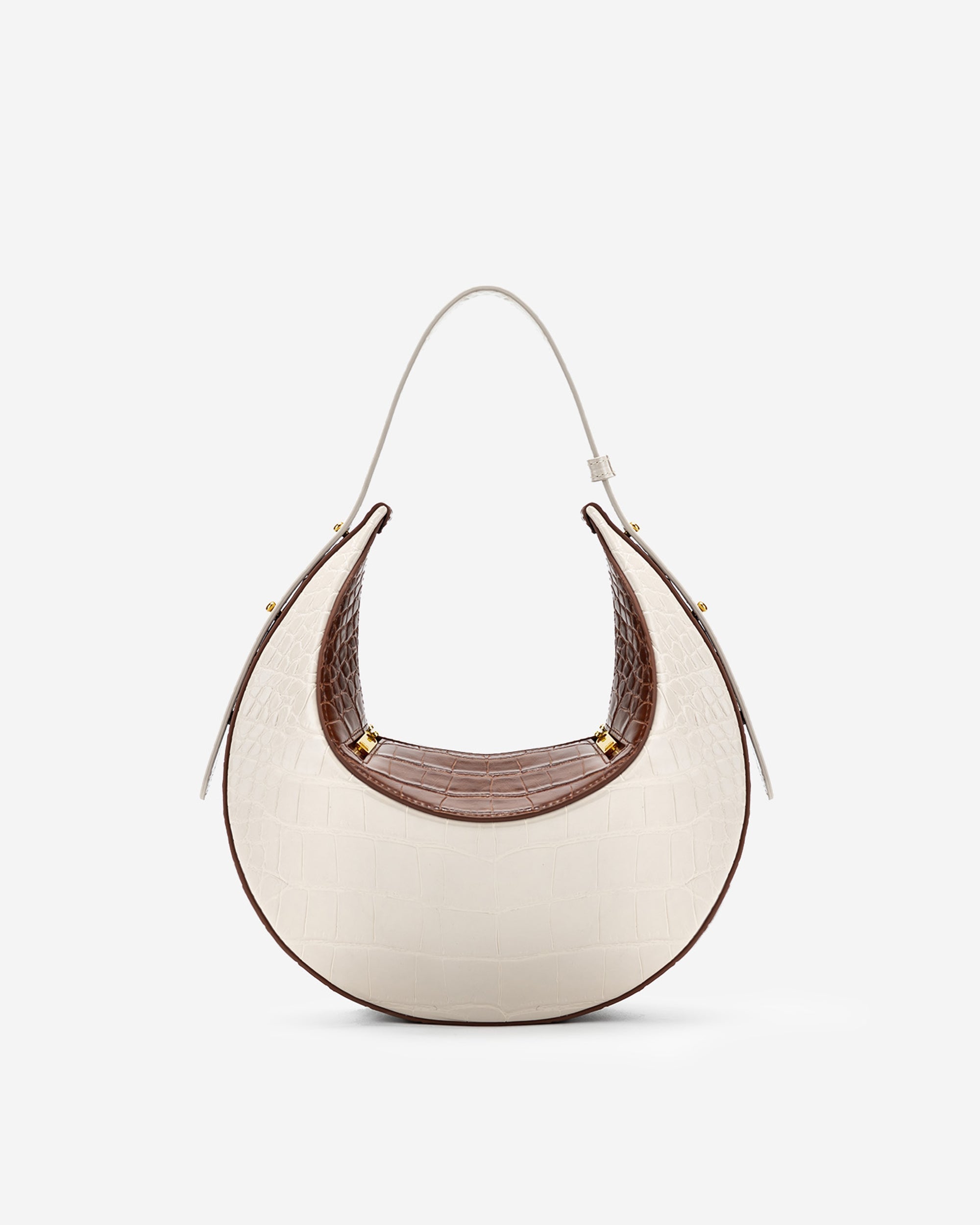 Rantan Bag - Beige & Brown Croc