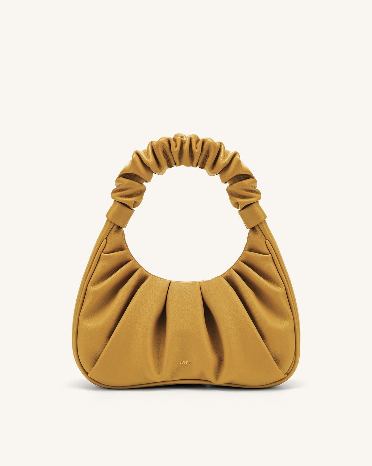 Gabbi Ruched Hobo Handbag - Beer