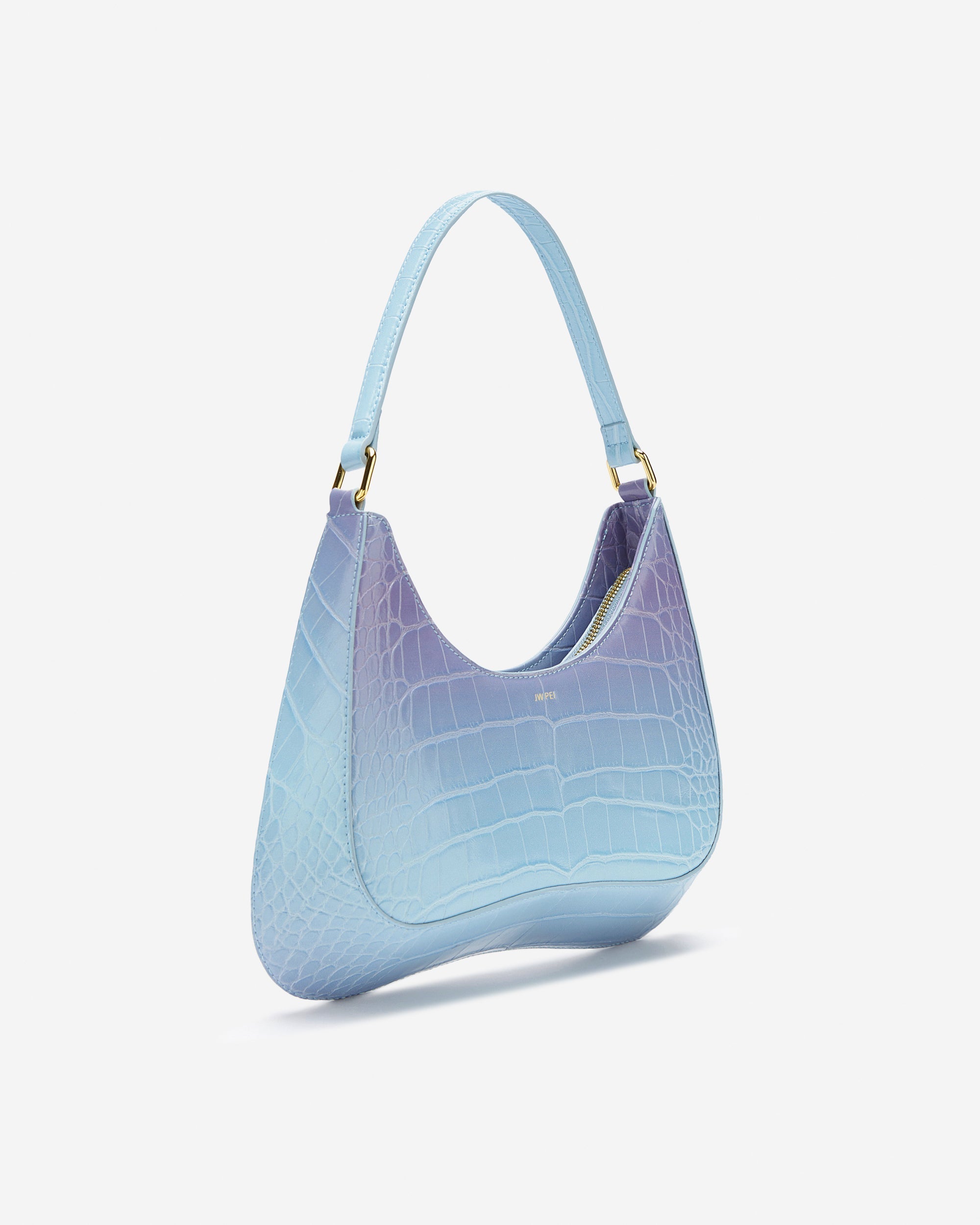 Ruby Shoulder Bag -  Blue & Purple Gradient Croc