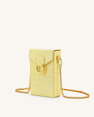 Lola Gradient Chain Phone Case - Light Yellow Croc