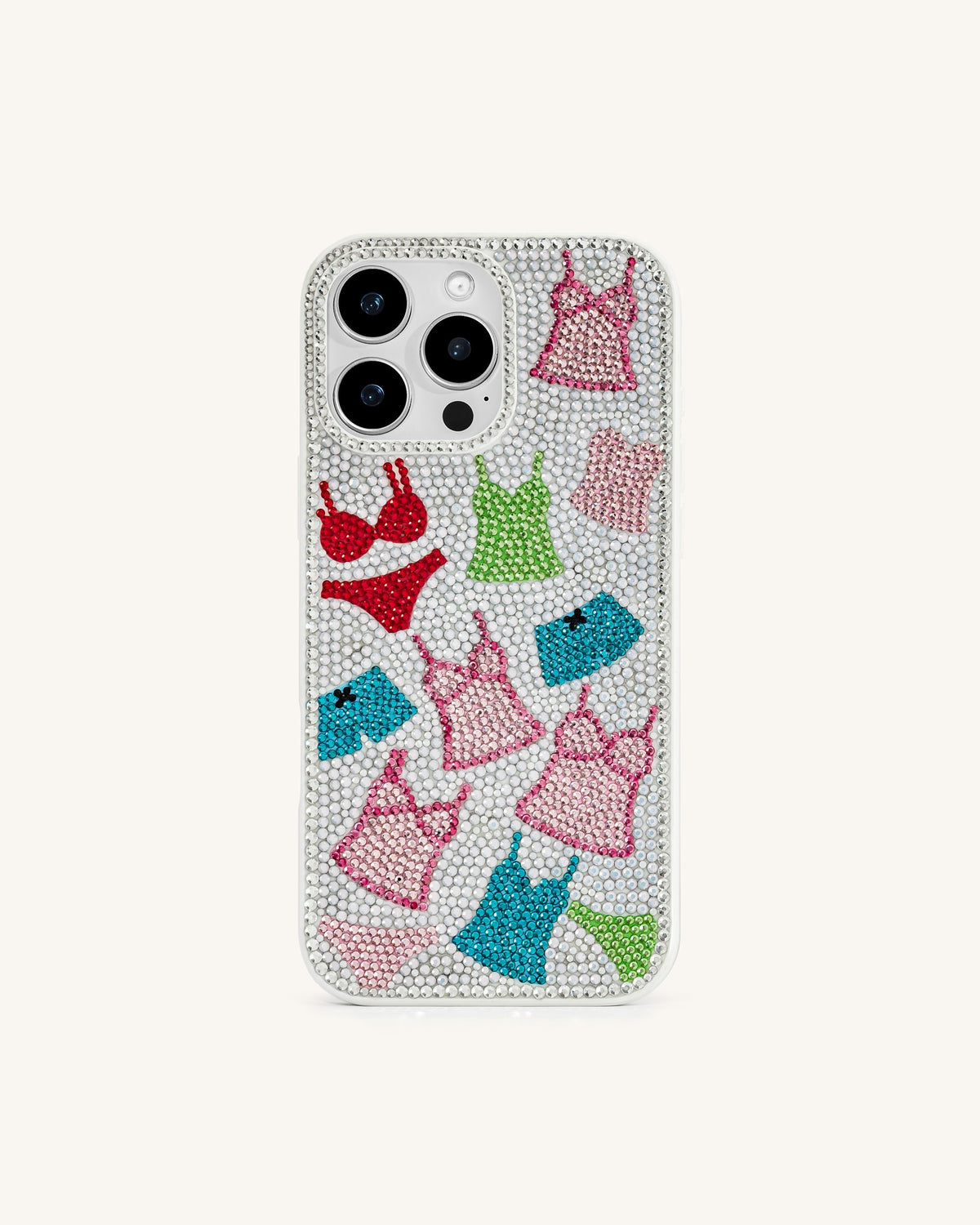 Lingerie Pattern Artificial Crystal Phone Case ¨C Multicolor