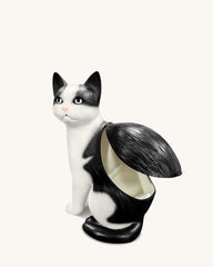 Elsie Cat Clutch - White