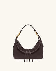 Selia Soft-Grain Crossbody Bag - Dark Brown